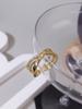 Anillo de Línea Dedo Índice Diseño Micro-incrustado Nicho Anillo Abierto 2023 Moda Lujo Ligero Anillo Elegante