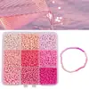 Kit de materiais de contas de semente de vidro de 9 compartimentos para novo produto transfronteiriço, conjunto de miçangas soltas perfuradas coloridas para pulseira DIY