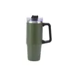 Nueva taza para auto con asa de 20 oz y 30 oz, aislamiento de acero inoxidable 304 con asa, taza de hielo, taza con pajita de gran capacidad