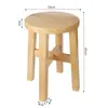 Taburete de Madera Maciza Pura Taburete Redondo Escuela Comercial Fábrica Taller Oficina Restaurante Taburete de Tronco Mesa de Comedor Hogar
