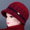 Chapéu de Outono Inverno para Mãe de Meia-Idade e Idosa Chapéu de Lã Grosso com Borla e Veludo Extra para Mulheres Senhora Idosa Chapéu de Tricô Quente para Proteção contra o Frio Vovó