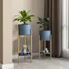 Suporte Moderno Simples Verde para Vasos de Dendrocalamus Prateleira de Flores de Ferro Forjado Multicamadas Rack de Armazenamento de Metal de Chão para Sala de Estar Varanda