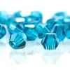 Cuentas sueltas de cristal de dos puntas con borde superior, de 4 mm, para manualidades, accesorios de joyería