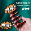 Peine Masajeador de Meridianos de Sándalo Dorado, Peine Masajeador de Sándalo Verde, Peine de Sándalo Rojo, Peine para el Cabello de Sándalo Morado, Caja de Regalo con Grabado
