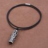 Lanyard para colgante especial de cuentas semiacabadas de acero inoxidable cuerda cruzada vertical sobre la clavícula collar de alta gama con cuerda cuerda negra