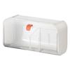 Gabinete con Espejo para Inodoro Caja de Almacenamiento Algodón Cosmético Algodón Desmaquillante Caja para Hisopos Colgante de Pared sin Agujeros Baño Toalla Facial a Prueba de Polvo