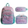 Set de Tres Piezas de Mochila Escolar para Niños, Bolsa de Almuerzo de Unicornio, Set de Estuche, Mochila Personalizable, Mochila Escolar Grande de Tercer Grado