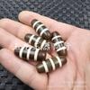 Pulpa de bao de tres líneas Tianzhu Lutong jade cuentas sueltas ágata blanca marrón lezi cuentas de arroz cuentas de barril accesorios de joyería cuentas