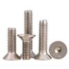 Tornillo hexagonal de cabeza plana avellanada niquelado de grado 10.9 M1.6M2M2.5M3M4M5M6M8 * 12/16/20