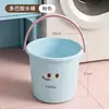 Balde de Lavagem com Tampa Balde Plástico Doméstico Balde de Banho para Dormitório Estudantil Balde Grande para Armazenamento de Água Conjunto de Balde Bacia de Grau Alimentício