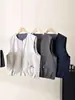 2026 Outono Inicial Nova Jaqueta Colete Vintage de Gola Redonda Cor Sólida Sem Mangas para Mulheres Estilo Europeu Colete Camada Superior