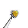 Aretes de tachuela de suministro en vivo, temperamento amoroso, para la oficina, mujeres, exquisitos, simples, estilo Ins, rosa dulce, amarillo, forma de corazón, joyería para el oído