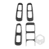 Adequado para Kia Stinger fibra de carbono real moldura do botão do vidro elétrico adesivos decorativos acessórios de modificação interior do carro