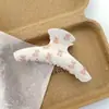 Nuevo pasador de garra de oso de lunares color crema estilo coreano para recogidos, versátil para el uso diario, pasador de pelo de Instagram