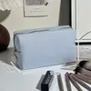 Bolsa de Maquillaje Rayada Neceser Gran Capacidad Bolsa de Maquillaje con Bordado de Gasa Bolsa de Maquillaje Portátil para Viaje