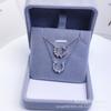 Collar de Herradura en Forma de U de Plata Esterlina S925 Clavícula Colgante Simple Elegante Lujo Ligero Nicho Ins Celebridad de Internet Modelo Nuevo 2024
