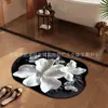 Alfombrilla de baño transfronteriza temu, alfombrilla de suelo de barro de diatomeas absorbente, secado rápido, antideslizante, felpudo, felpudo de flor americana
