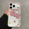 Mitad Hello Kitty Melody Compatible con Funda para Teléfono Apple 17promax iPhone18 Linda 16 Brillo 15 Dura