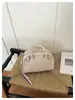 Bolso Boston de Mano con Textura Tejida Retro Nuevo Diseño Pequeño de Nicho Bolso de Hombro Único Cruzado Bolso de Moda para el Viaje Diario de Mujer