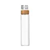 Botella de vidrio transparente de 47 mm con tapa de rosca y tapa de bambú, botella de vidrio de borosilicato alto para polvo de cordyceps, té de flores y botella de los deseos
