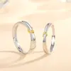 Anillo de Pareja Nuevo Nudo Anillo Abierto Personalizado de Moda Regalo de San Valentín Anillo de Oro de Moda Amor