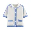 Camiseta Polo Casual de Punto Hueco de Manga Corta para Mujer, Nueva Colección Primavera 2026, Transfronteriza Aliexpress 5802022