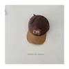 Gorra de Béisbol de Otoño para Niños con Bloques de Color y Tema de Oso, Gorra de Béisbol con Protección Solar para Niños y Niñas, Gorra de Pico de Baile Callejero de Moda
