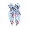 Horquilla de Lazo de Cinta Larga Floral Transfronteriza Estilo Francés Súper Hada Corazón de Niña Parte Posterior de la Cabeza Accesorios para el Cabello con Lazo Floral
