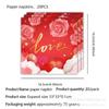 Nuevos Suministros para Fiesta de San Valentín de Amazon Decoración de Cumpleaños Diseño Bandera Vajilla Plato de Papel Toalla de Papel Vaso de Papel