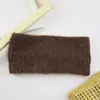 Diadema de punto acanalado de color liso estilo europeo y americano, diadema de ala ancha, orejera de lana, accesorio para la cabeza para deportes y yoga, accesorio para el cabello para adelgazar la cara