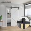 Acessórios para Trilho de Porta de Celeiro Estilo Americano Cozinha Banheiro Porta Deslizante Trilho Suspenso Polia de Aço Carbono Porta de Madeira Guia para Porta Deslizante