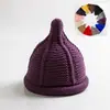 Chapéus Japoneses e Coreanos Transfronteiriços Europeus e Americanos Chapéus de Tricô Masculinos Chapéus de Lã Chapéus com Borda Dobrada Chapéus de Chupeta Família Femininos Costa e Fora da Agulha Chapéus Adultos