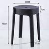 Tamborete de ciclone grosso para sala de estar doméstica Tamborete alto empilhável moderno e simples banquinho redondo de plástico para mesa de jantar