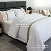 Funda de edredón blanca pura pieza única ropa de cama de hotel sarga engrosada duradera funda de edredón funda de edredón color sólido
