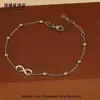 Pulsera Versátil de Acero Inoxidable con Figura de Infinito Ocho y Circonita al por Mayor para Mujeres, Lujo Ligero, Sensación de Alta Gama, Joyería de Acero de Titanio que no se Desvanece