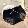 Braguitas de Encaje Estilo Japonés Estilo Inmortal Puro para Mujer Entrepierna de Algodón Suave Malla Sexy Estilo Caramelo Braguitas de Secado Rápido para Niña