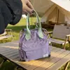 Bolsa de Mão de Cor Doce com Fechamento de Cordão, Estilo Nicho para Casais, Adequada para Compras Diárias, Passeios ao Ar Livre e como Bolsa Transversal de Ombro