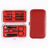 Set Negro de 7 Piezas para Electroforesis Set de Manicura Cortauñas Set de Cortauñas de Belleza para Uñas