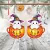 Pendientes Acrílicos de Sombrero Mágico Fantasma Calabaza Lindos Transfronterizos Diseño Creativo de Dibujos Animados Pendientes Versátiles