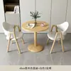 Mesa y sillas pequeñas redondas modernas y casuales para recepción y negociación en apartamentos pequeños, mesa de comedor, mesa redonda pequeña para balcón, para tiendas de té de leche y cafeterías