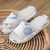 Chinelo infantil de interior novos chinelos para casa piso de madeira antiderrapante sandálias de banheiro desenho animado chinelos de linho atacado