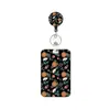 Porta Credencial Floral Fresco y Sencillo con Clip Retráctil de Fácil Extracción para Credenciales de Empleado, Etiquetas de Nombre, Identificaciones y Llaves de Autobús
