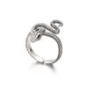 Anillo de Serpiente de Plata Tailandesa Transfronterizo para el Año del Zodiaco de Hombres, Regalo Antiguo Hecho a Mano, Diseño de Nicho, Anillo Abierto Retro