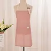 Delantal de Cocina para Cocinar de Algodón y Lino para Mujeres, Lindo y Elegante para Hombres y Mujeres, Ropa de Trabajo para Adultos, Uso en el Hogar, Anti-Manchas, Multicolor, Estilo Ins