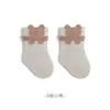 Calcetines para recién nacidos, novedades de primavera, calcetines infantiles lindos de dibujos animados con doble costilla que no aprietan las piernas, calcetines versátiles para bebés y niños pequeños