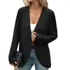 Amazon Comercio Exterior Transfronterizo Europeo y Americano 2026 Otoño/Invierno Nuevo Abrigo Cardigan de Punto de Color Sólido Manga Larga Holgado para Mujer