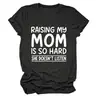 Criando Minha Mãe Amazon Ebay Site Independente Comércio Exterior Transfronteiriço Confortável Simples Camiseta Feminina Gola Redonda Manga Curta