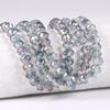 Cuentas sueltas de cristal de color AB galvanizado, cuentas planas de cristal, pulsera, cadena para teléfono móvil, accesorios de joyería DIY, venta al por mayor de fábrica