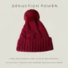 Gorro de lana para mujer, gorro de punto, nuevo estilo de invierno, ala ancha, versátil, cálido, estilo europeo y americano, forrado de polar, gorro para mujer transfronterizo