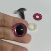Ojos de Gato Brillantes de Cristal Coloridos Accesorios DIY Ojos de Juguete de Peluche Calidad de Exportación Ojos de Plástico con Purpurina con Mango